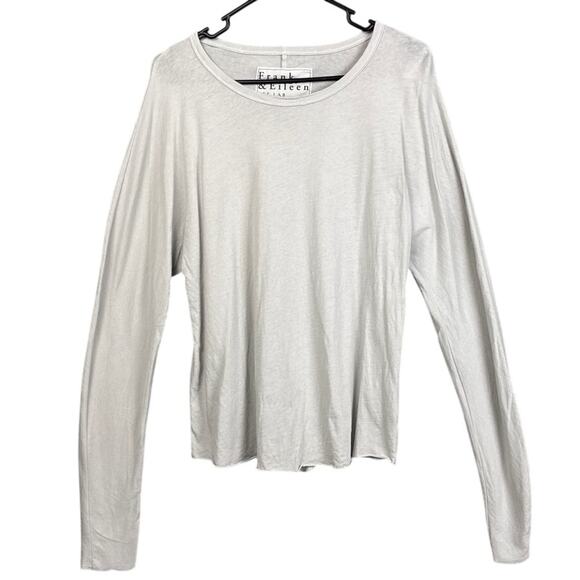 Frank & eileen Core Long Sleeve Tee Light Gray Size S Sample Sale Piece Designer - Picture 1 of 7